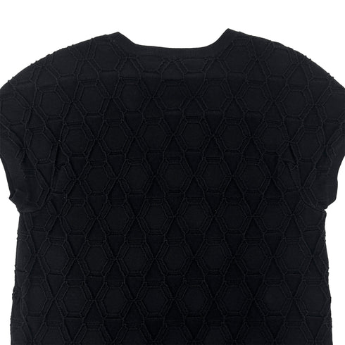 CHANEL KNIT TOPS SHORT SLEEVE BLACK COTTON 40 P53 RTW 90283635 - PURPOSE