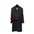 CHANEL VINTAGE COCO BUTTON JACKET SKIRT SET GRAY RED WOOL 40 94A RTW 90283647 - PURPOSE