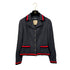 CHANEL VINTAGE COCO BUTTON JACKET SKIRT SET GRAY RED WOOL 40 94A RTW 90283647 - PURPOSE