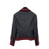 CHANEL VINTAGE COCO BUTTON JACKET SKIRT SET GRAY RED WOOL 40 94A RTW 90283647 - PURPOSE
