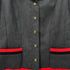 CHANEL VINTAGE COCO BUTTON JACKET SKIRT SET GRAY RED WOOL 40 94A RTW 90283647 - PURPOSE