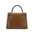HERMES KELLY 28 SELLIER ETRUSQUE OSTRICH HAND SHOULDER BAG □A GHW 90283904 - PURPOSE