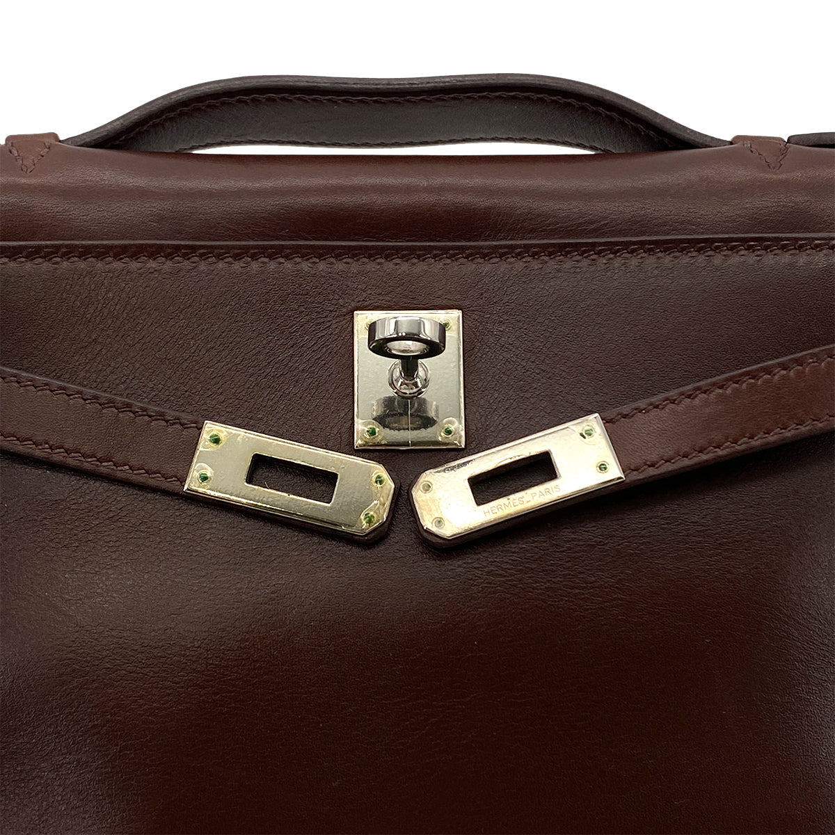 HERMES POCHETTE KELLY SELLIER HAVANNE VEAU GULLIVER HAND BAG □I SHW 90283908