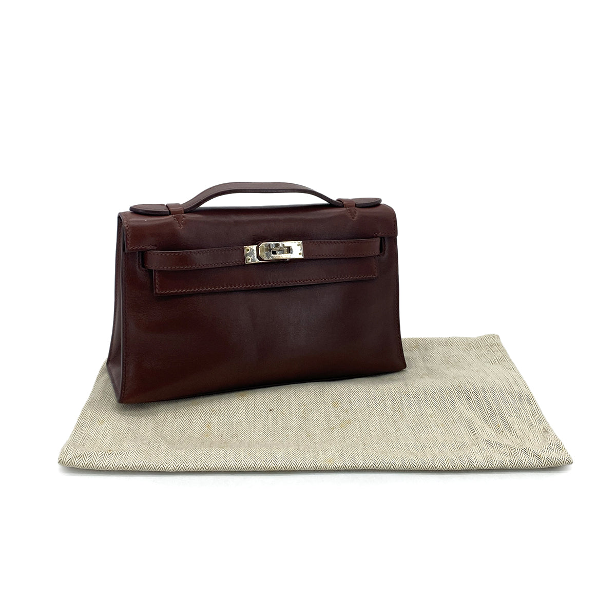 HERMES POCHETTE KELLY SELLIER HAVANNE VEAU GULLIVER HAND BAG □I SHW 90283908