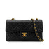 CHANEL VINTAGE CLASSIC FLAP SMALL CHAIN SHOULDER BAG BLACK LAMB SKIN 90283912 - PURPOSE