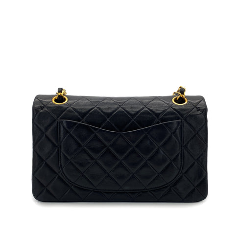 CHANEL VINTAGE CLASSIC FLAP SMALL CHAIN SHOULDER BAG BLACK LAMB SKIN 90283912 - PURPOSE