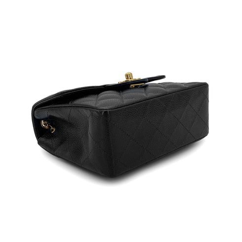 CHANEL VINTAGE MINI MATELASSE CHAIN SHOULDER BAG BLACK CAVIAR SKIN 90283915 - PURPOSE