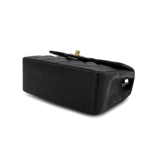 CHANEL VINTAGE MINI MATELASSE CHAIN SHOULDER BAG BLACK CAVIAR SKIN 90283915 - PURPOSE