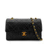 CHANEL VINTAGE CLASSIC FLAP SMALL CHAIN SHOULDER BAG BLACK LAMB SKIN 90283916 - PURPOSE