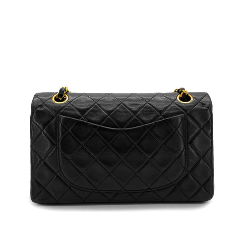 CHANEL VINTAGE CLASSIC FLAP SMALL CHAIN SHOULDER BAG BLACK LAMB SKIN 90283916 - PURPOSE