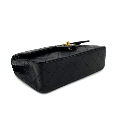 CHANEL VINTAGE CLASSIC FLAP SMALL CHAIN SHOULDER BAG BLACK LAMB SKIN 90283917 - PURPOSE