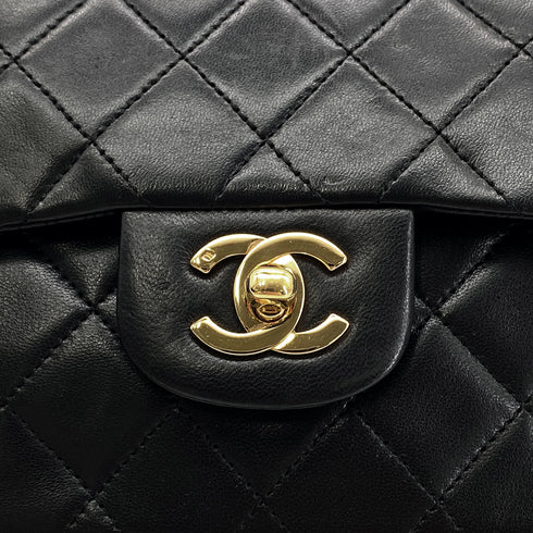 CHANEL VINTAGE CLASSIC FLAP SMALL CHAIN SHOULDER BAG BLACK LAMB SKIN 90283917 - PURPOSE