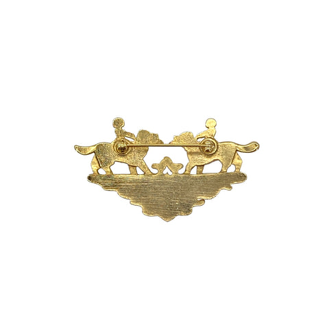 HERMES CHILDREN AND DOGS BROOCH ENAMEL GOLD ACCESSORY 90283921 - PURPOSE