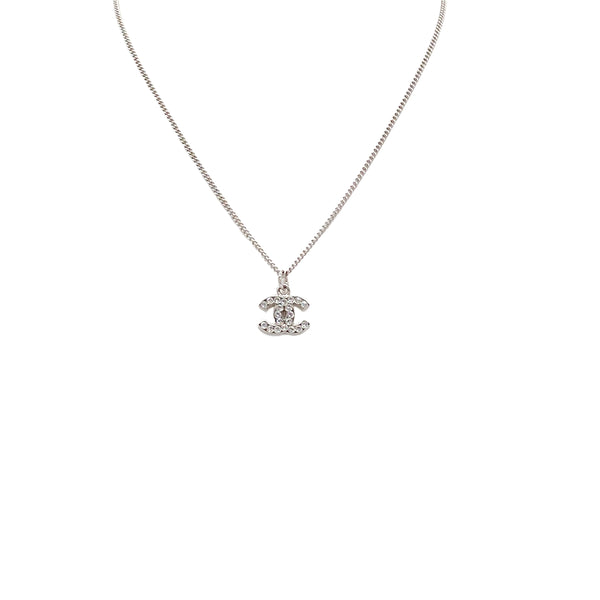 CHANEL NECKLACE COCOMARK RHINESTONE SILVER ACCESSORY 09V 90283926 - PURPOSE
