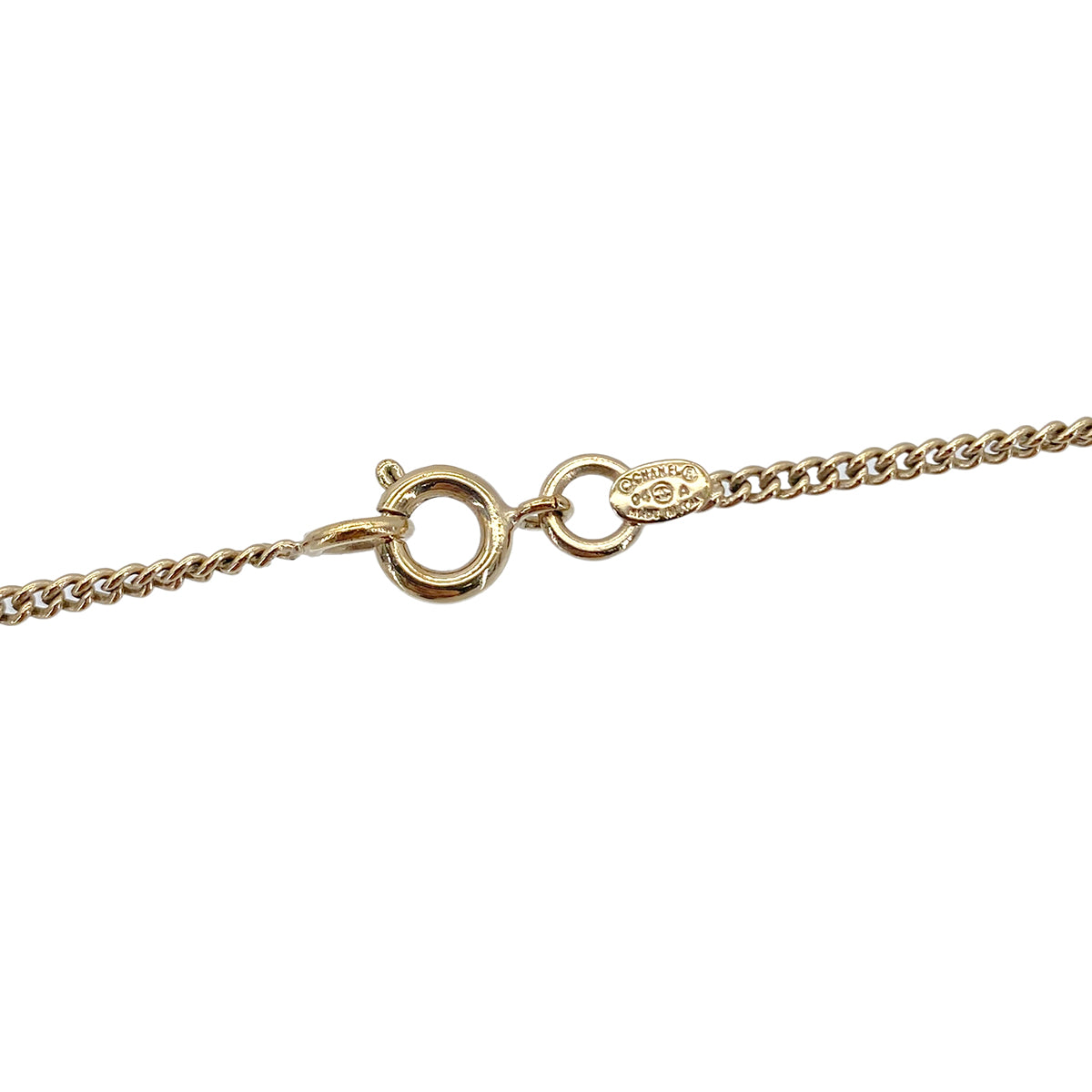 CHANEL VINTAGE NECKLACE CLEAR COLOR STONE ACCESSORY 90283933