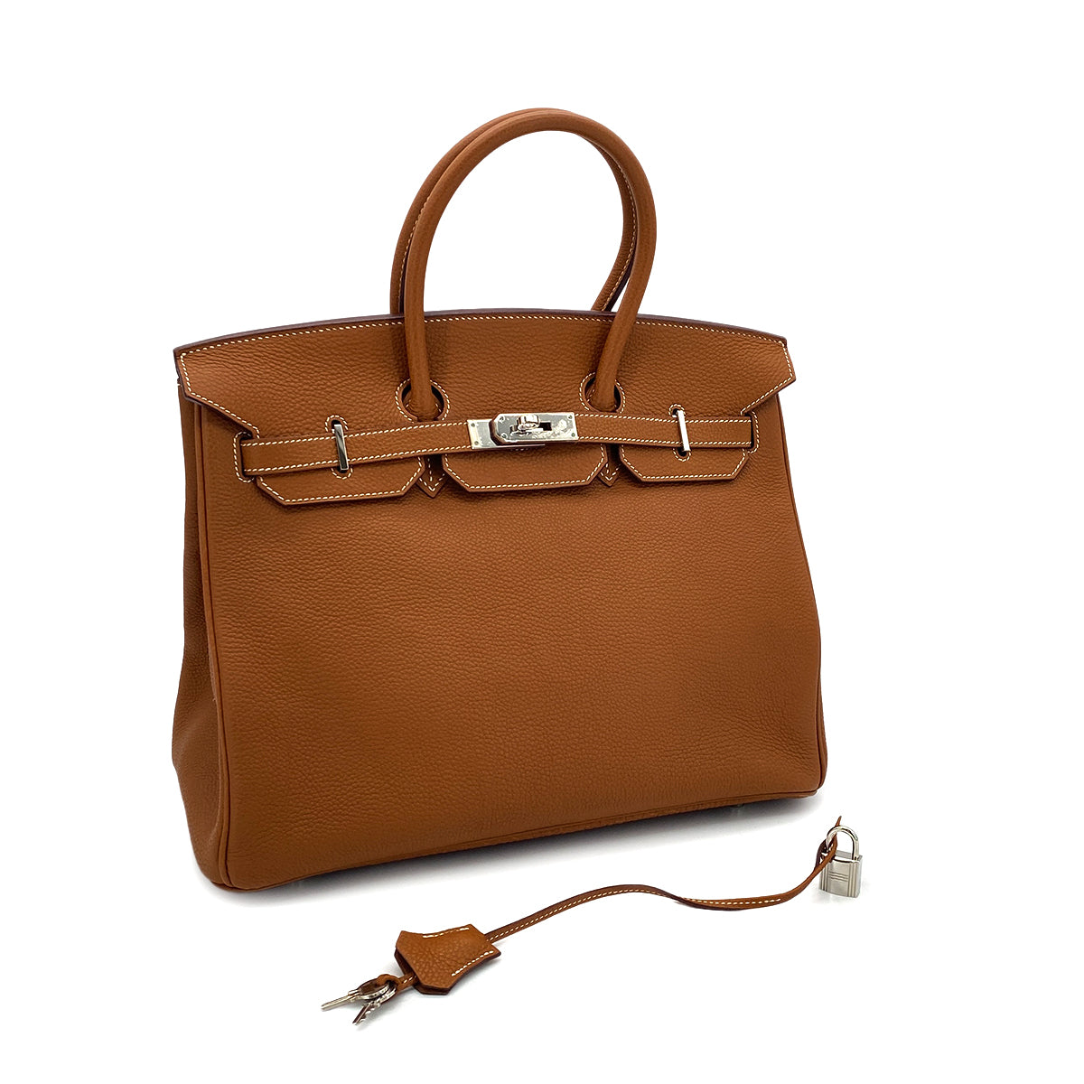 HERMES BIRKIN 35 GOLD TOGO HAND BAG □H SHW 90283964