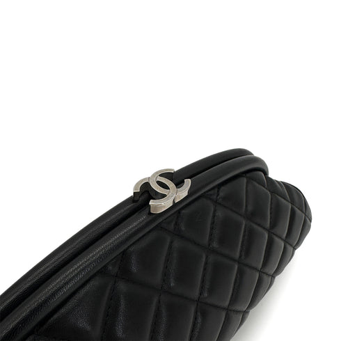 CHANEL VINTAGE CLUTCH BAG BLACK LAMB SKIN 90283966 - PURPOSE