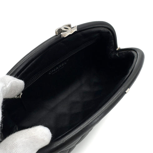 CHANEL VINTAGE CLUTCH BAG BLACK LAMB SKIN 90283966 - PURPOSE