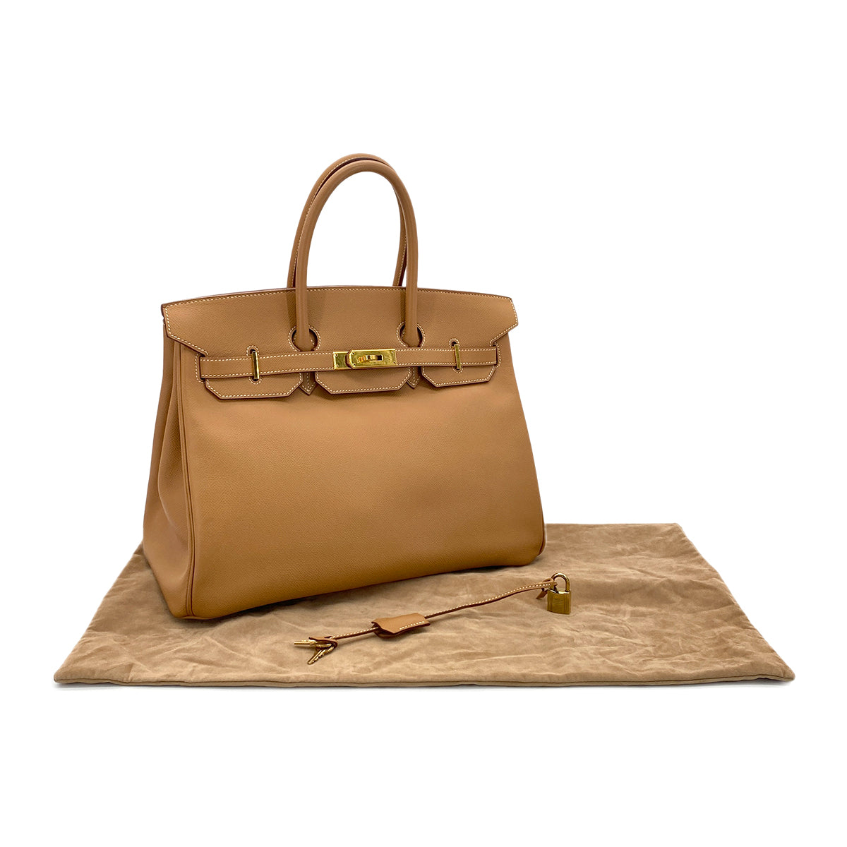 HERMES BIRKIN 35 NATUREL COURCHEVEL HAND BAG 〇Z GHW 90283967