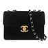 CHANEL VINTAGE JUMBO MATELASSE 30 CHAIN SHOULDER BAG BLACK VELOR 90283973 - PURPOSE