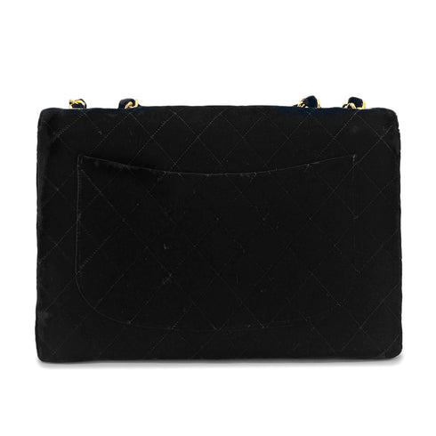CHANEL VINTAGE JUMBO MATELASSE 30 CHAIN SHOULDER BAG BLACK VELOR 90283973 - PURPOSE