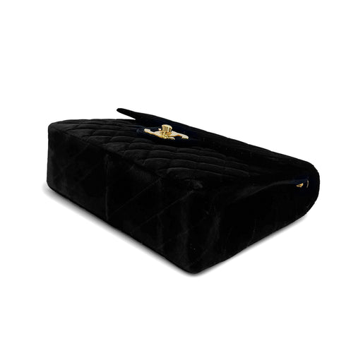 CHANEL VINTAGE JUMBO MATELASSE 30 CHAIN SHOULDER BAG BLACK VELOR 90283973 - PURPOSE