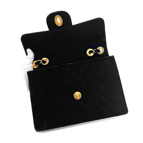 CHANEL VINTAGE JUMBO MATELASSE 30 CHAIN SHOULDER BAG BLACK VELOR 90283973 - PURPOSE