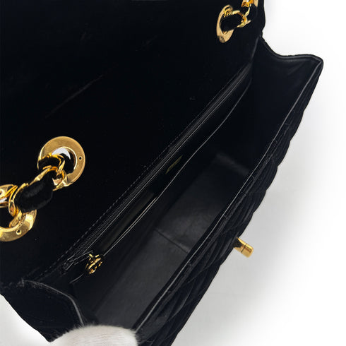 CHANEL VINTAGE JUMBO MATELASSE 30 CHAIN SHOULDER BAG BLACK VELOR 90283973 - PURPOSE