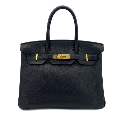 HERMES BIRKIN 30 BLACK TAURILLON CLEMENCE HAND BAG A GHW 90283975 - PURPOSE