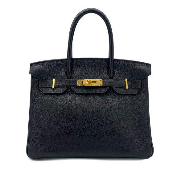 HERMES BIRKIN 30 BLACK TAURILLON CLEMENCE HAND BAG A GHW 90283975 - PURPOSE