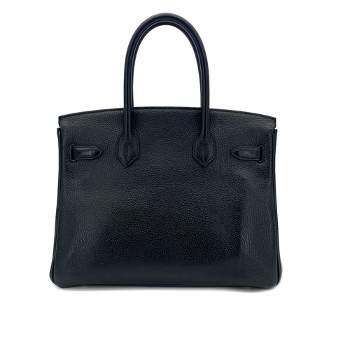 HERMES BIRKIN 30 BLACK TAURILLON CLEMENCE HAND BAG A GHW 90283975 - PURPOSE