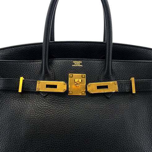 HERMES BIRKIN 30 BLACK TAURILLON CLEMENCE HAND BAG A GHW 90283975 - PURPOSE