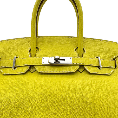 HERMES CANDY BIRKIN 30 LIME GRIS PERLE VEAU EPSOM HAND BAG □O SHW 90283978 - PURPOSE