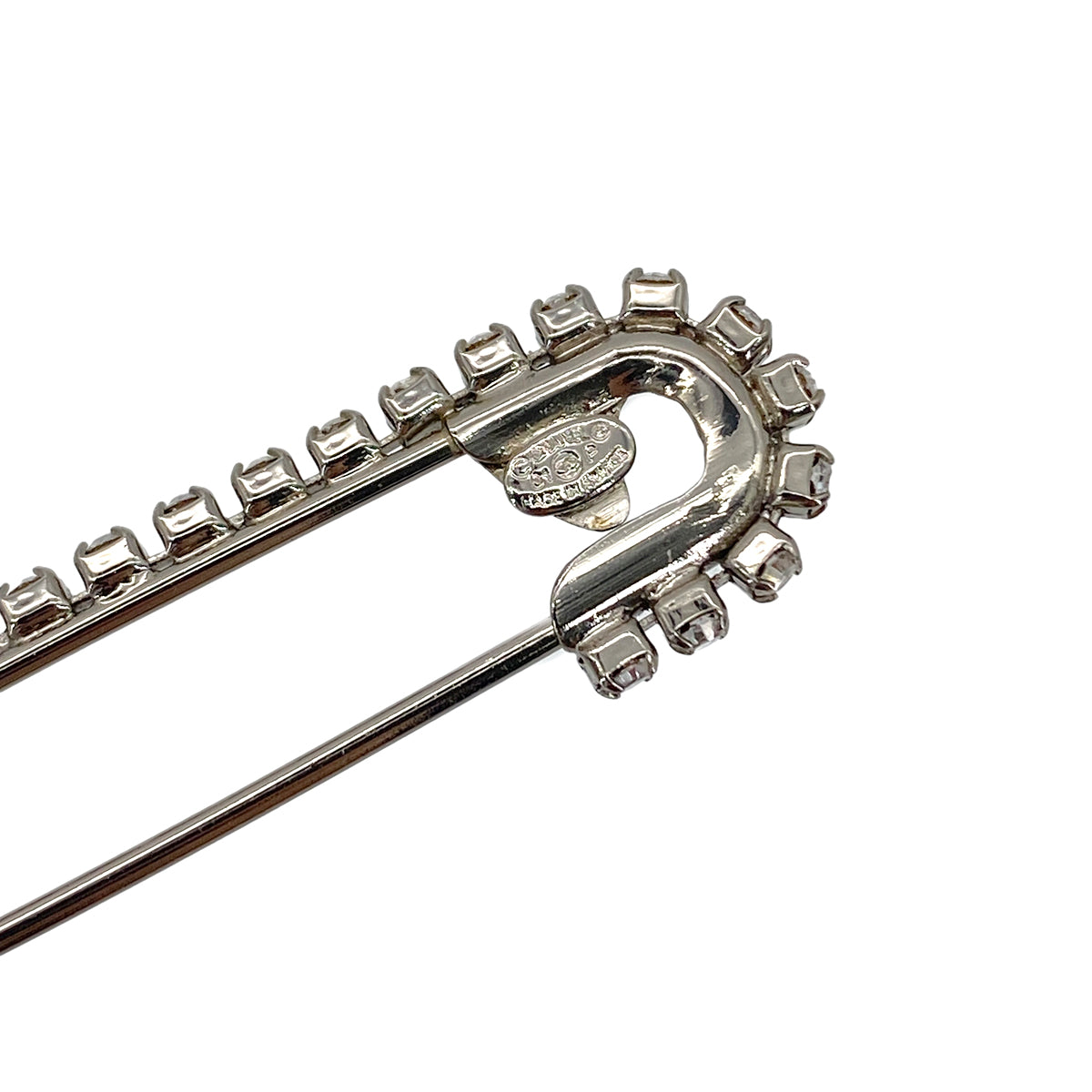 CHANEL COCOMARK BROOCH RHINESTONE SILVER ACCESSORY 01P 90283984