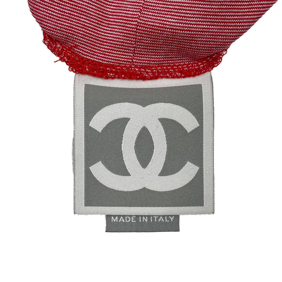 CHANEL SPORTS LINE LONG SLEEVE T-SHIRT RED COCOMARK COTTON 40 06A RTW 90283986
