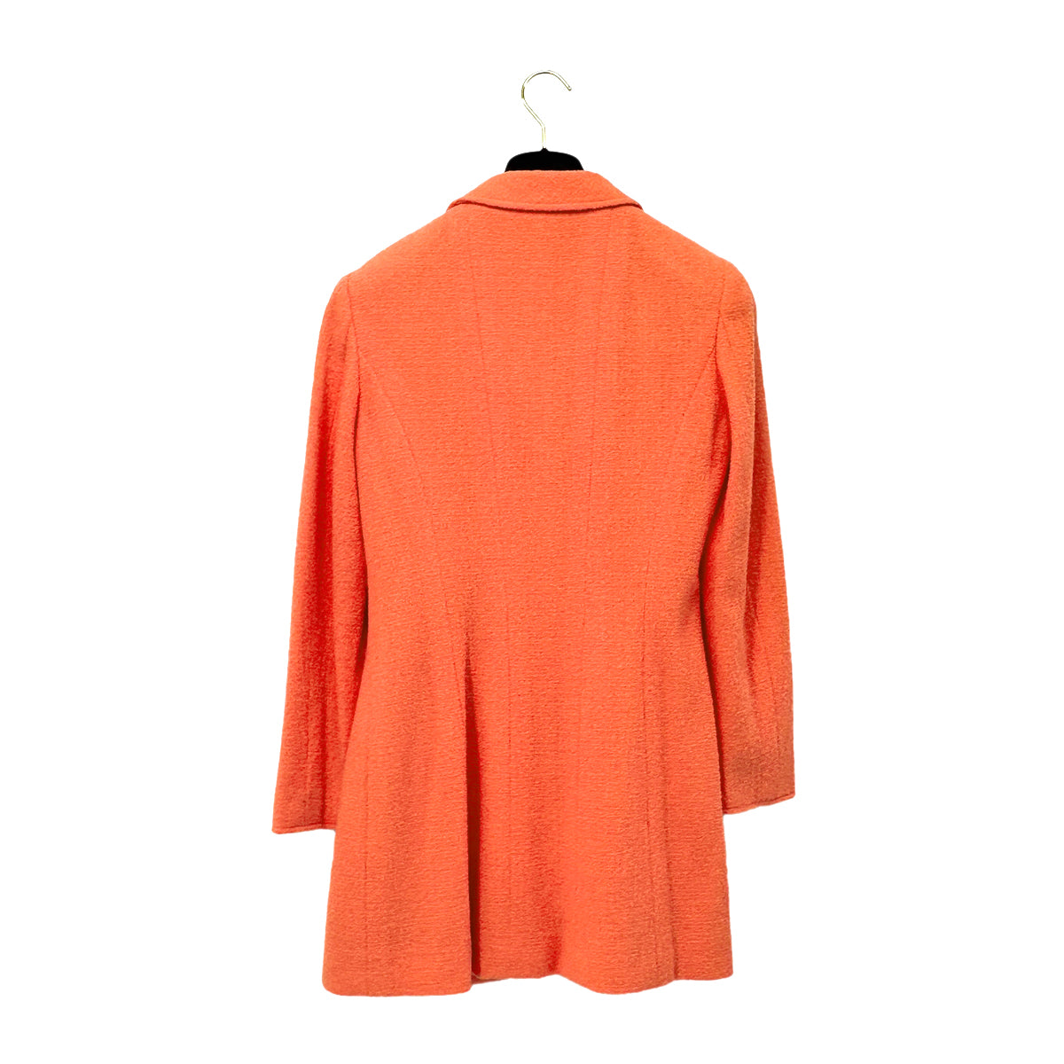 CHANEL COCO BUTTON LONG JACKET ORANGE WOOL 40 97P RTW 90283992