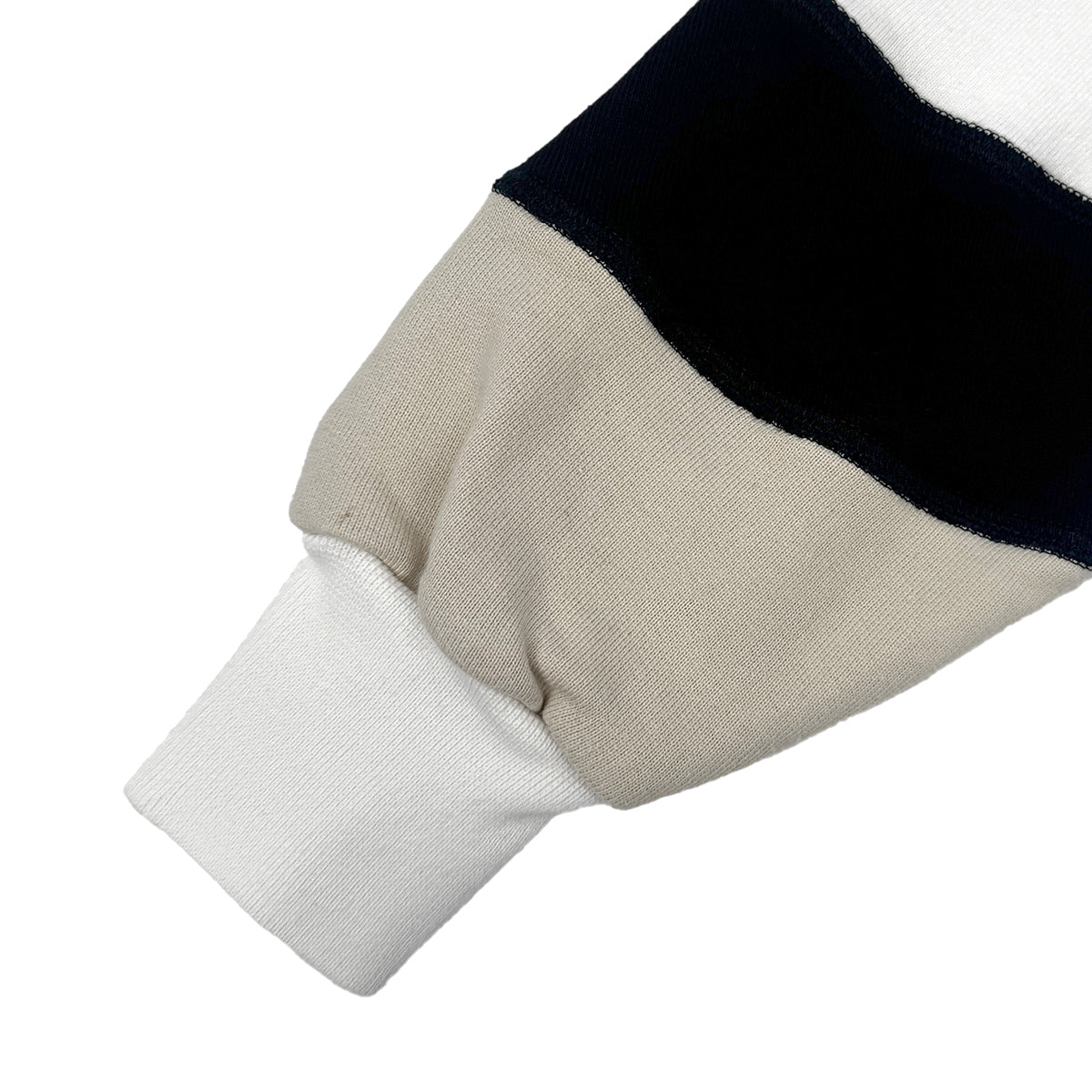 CHANEL BIG COCO MARK SWEATSHIRT BLACK WHITE BEIGE COTTON 36 P58 RTW 90284002