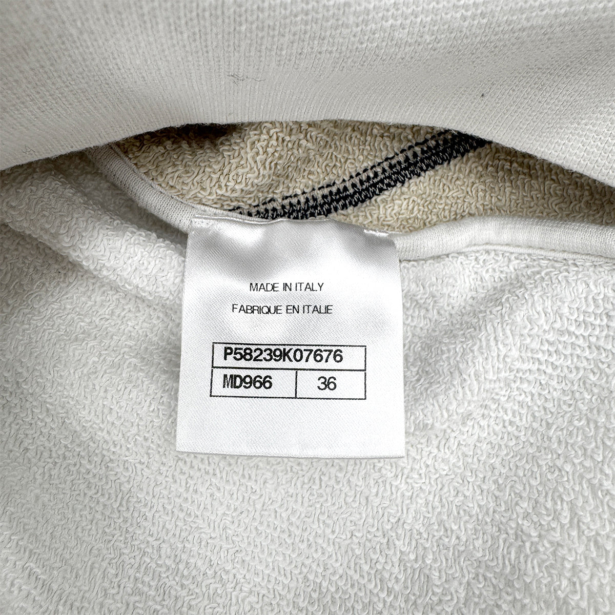 CHANEL BIG COCO MARK SWEATSHIRT BLACK WHITE BEIGE COTTON 36 P58 RTW 90284002