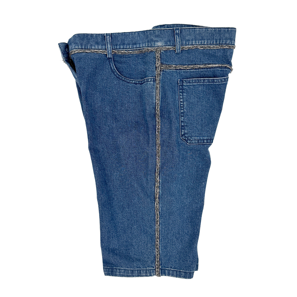 CHANEL COCO BUTTON DENIM SHORTS BLUE COTTON 36 06P RTW 90284005