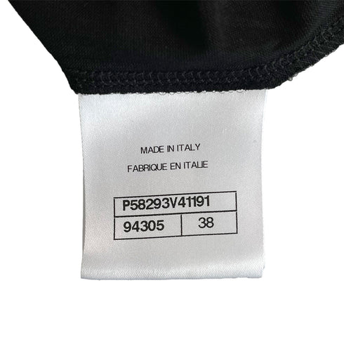 CHANEL SLEEVELESS TOPS CAMELLIA COCOMARK BLACK SILK 38 P58 RTW 90284010 - PURPOSE