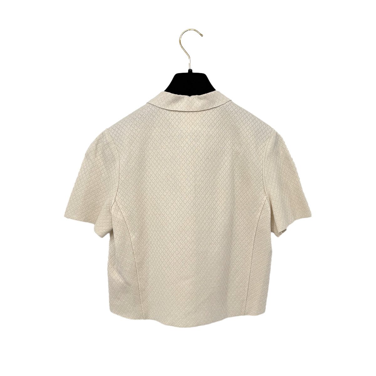 CHANEL COCO BUTTON CARDIGAN BEIGE SILK 38 P44 RTW 90284015