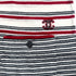 CHANEL LONG CARDIGAN BORDER PATTERN BEIGE RED BLACK WOOL 38 P45 RTW 90284016 - PURPOSE