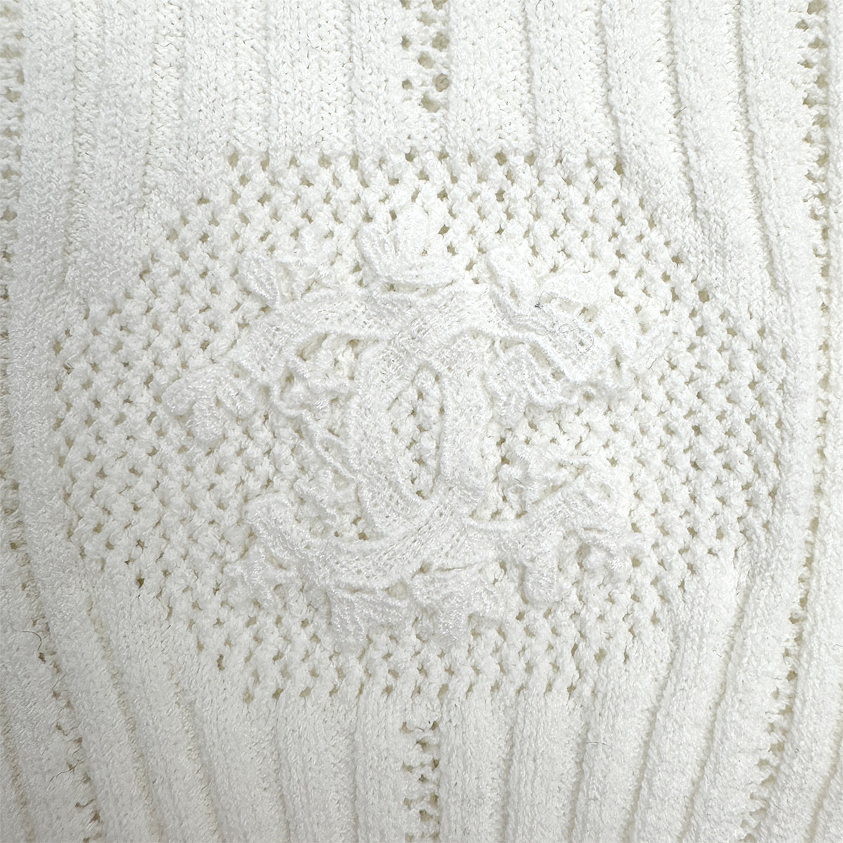 CHANEL COCO MARK TOPS WHITE COTTON 38 RTW 90284022