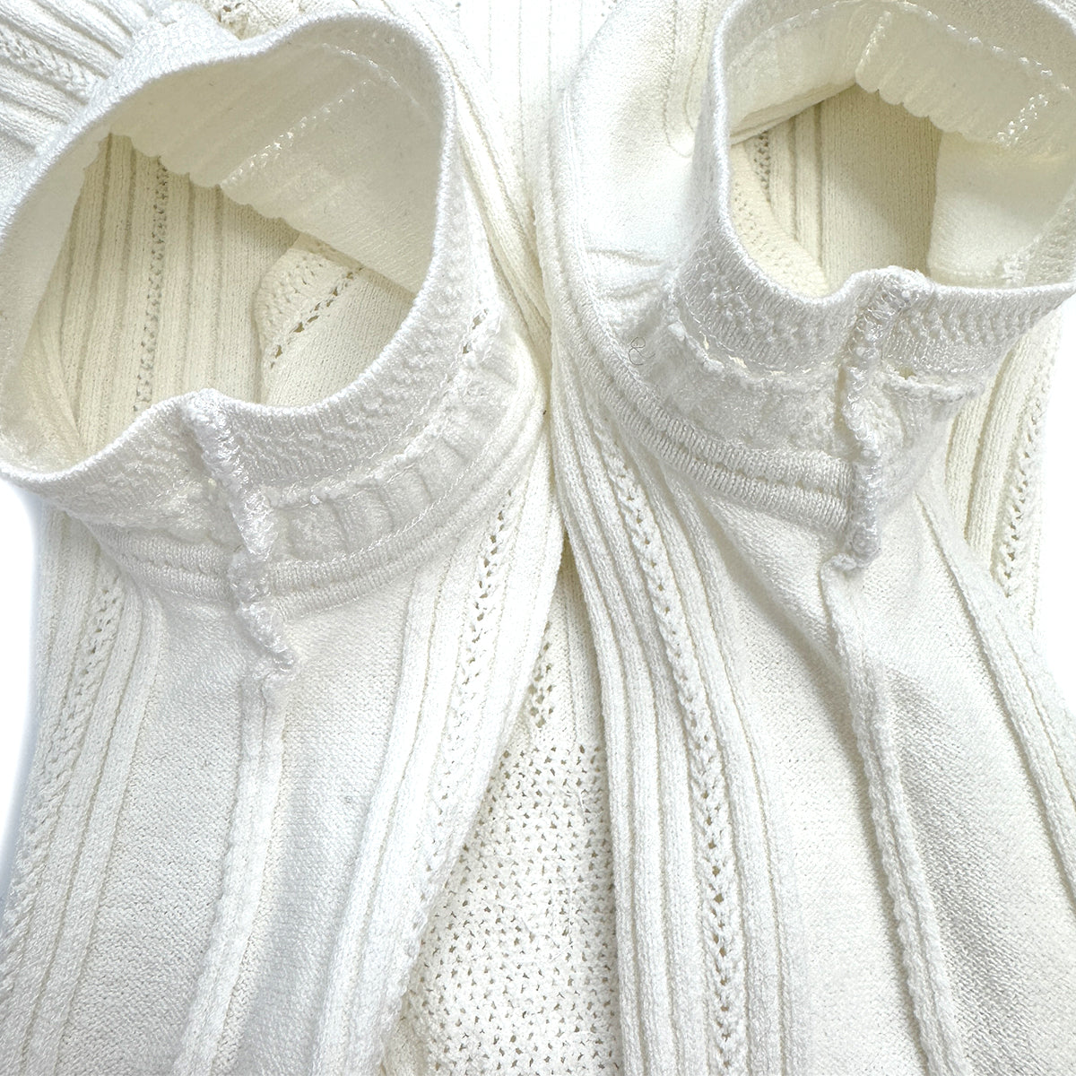 CHANEL COCO MARK TOPS WHITE COTTON 38 RTW 90284022
