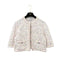 CHANEL GLITTER JACKET COCOMARK RHINESTONE SEQUINS WHITE COTTON 34 P76 RTW 90284024 - PURPOSE