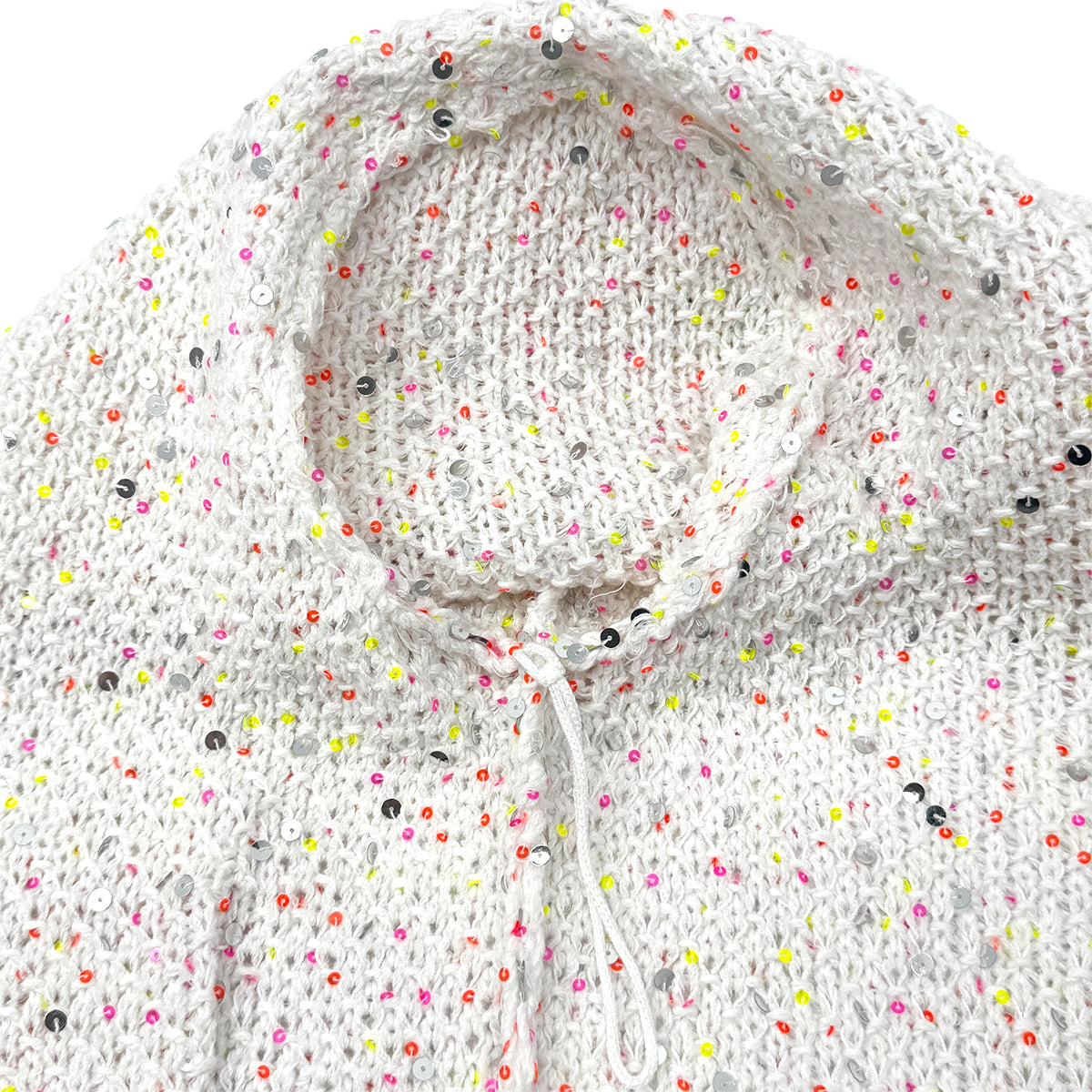 CHANEL GLITTER JACKET COCOMARK RHINESTONE SEQUINS WHITE COTTON 34 P76 RTW 90284024