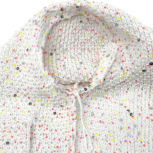 CHANEL GLITTER JACKET COCOMARK RHINESTONE SEQUINS WHITE COTTON 34 P76 RTW 90284024 - PURPOSE