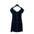 CHANEL VINTAGE GRIPOIX BUTTON DRESS BLACK VELOR 36 96A RTW 90284030 - PURPOSE