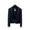CHANEL TWEED JACKET COLOR STONE RHINESTONE BUTTON BLACK COTTON 38 P43 RTW 90284032 - PURPOSE