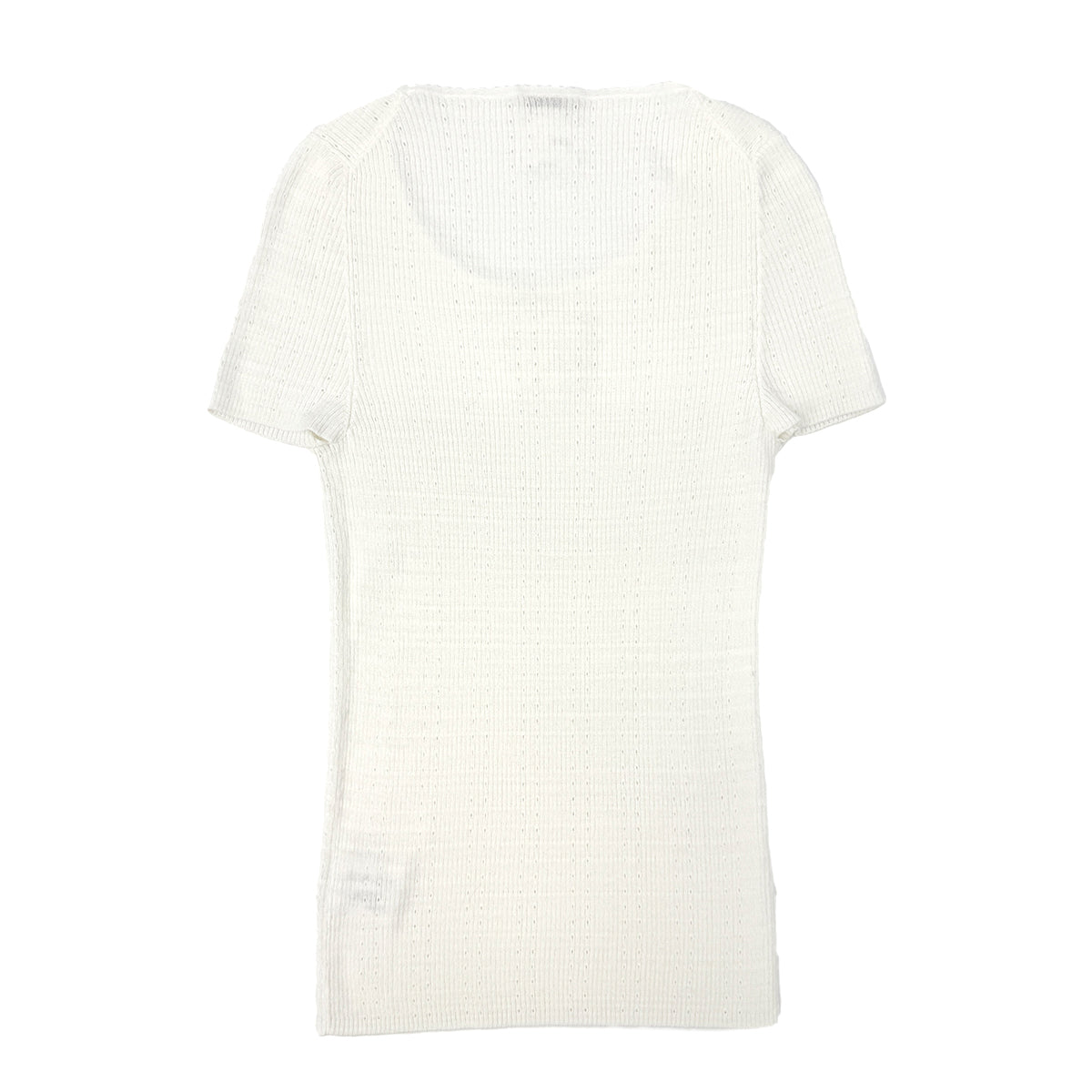 CHANEL COCO MARK TOPS WHITE COTTON 40 09P RTW 90284033